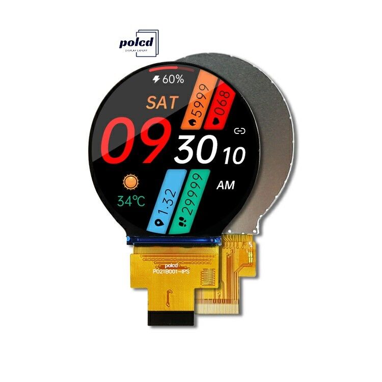 Polcd 2,1 Zoll IPS Kleines rundes LCD 480*480 Mipi Schnittstelle ST7701S Kreiskreiskreis TFT-Display Modul