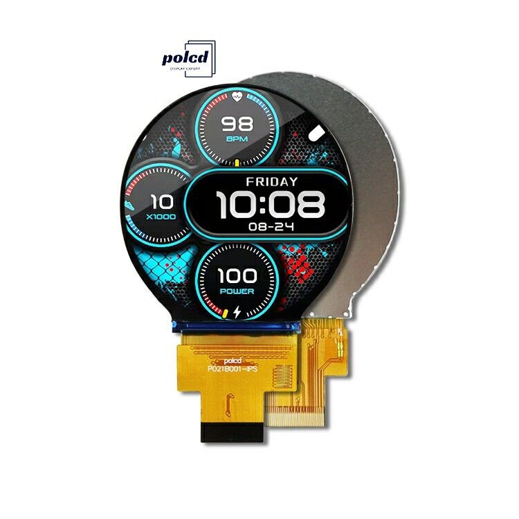 Polcd 2,1 Zoll 480x480 IPS rundes TFT Farbdisplay LCD Modul mit MIPI-Schnittstelle für LCM und Panel