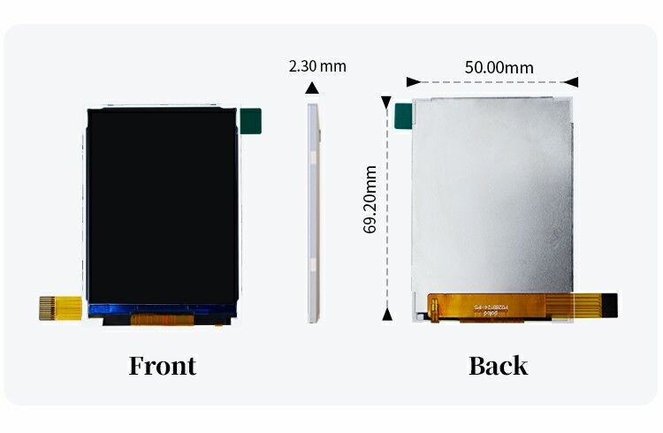 Polcd 2,8-Zoll-LCD-Modul 240x320 ST7789V SPI-Schnittstelle 14 Pins 2,8 TFT-Display LCD-Bildschirm