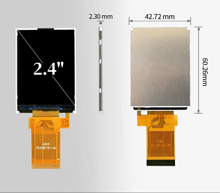 Polcd 2,4 Zoll LCM-Modul Transflective SPI MCU Schweißen 20pins Auflösung 240x320 TFT LCD-Bildschirm