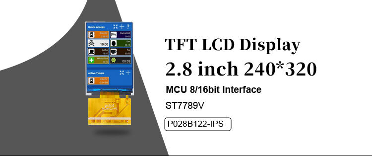 Polcd 2,8 Zoll TFT Display 240x320 Pixel IPS Bildschirm Panel 37 Pin MCU ST7789V TFT LCD Modul