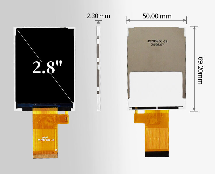 Polcd 2,8 Zoll 240*320 Transflexive LCD-Bildschirm ST7789T3 Mcu Spi Schnittstelle 2,8 