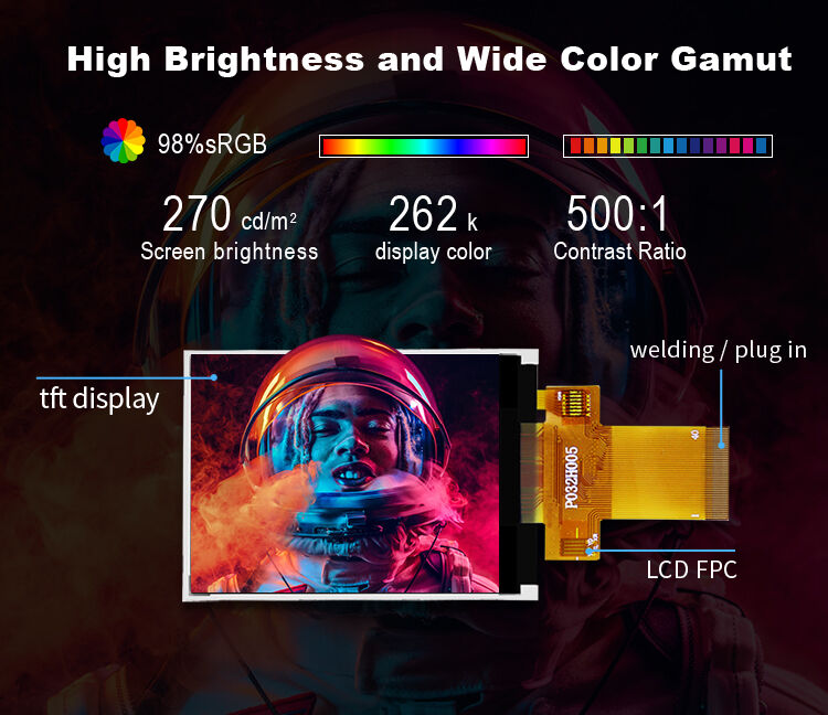 Polcd 3,2 Zoll 240x320 Pixel Größe Kleines TFT-Display ILI9488 Treiber ic LCD