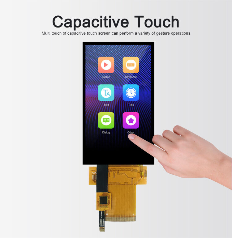 Polcd 3,97 Zoll 480*800 Auflösung 50pins Hochhelligkeits-MCU-Schnittstelle Touch TFT LCD Display Modul