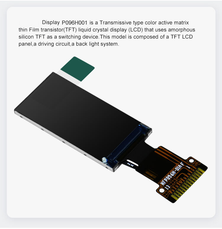Polcd 0,96 Zoll LCD Lieferant 80*160 SPI-Schnittstelle mit IPS-Betrachtungswinkel kundenspezifisches FPC TFT-Displaymodul