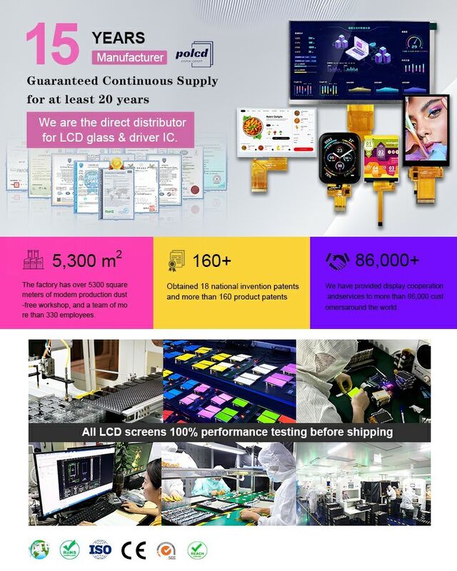 Polcd Custom Industrial 2,8 Zoll RGB Display Panel Wasserdicht Kapazitive TFT-LCD-Module mit Touchscreen