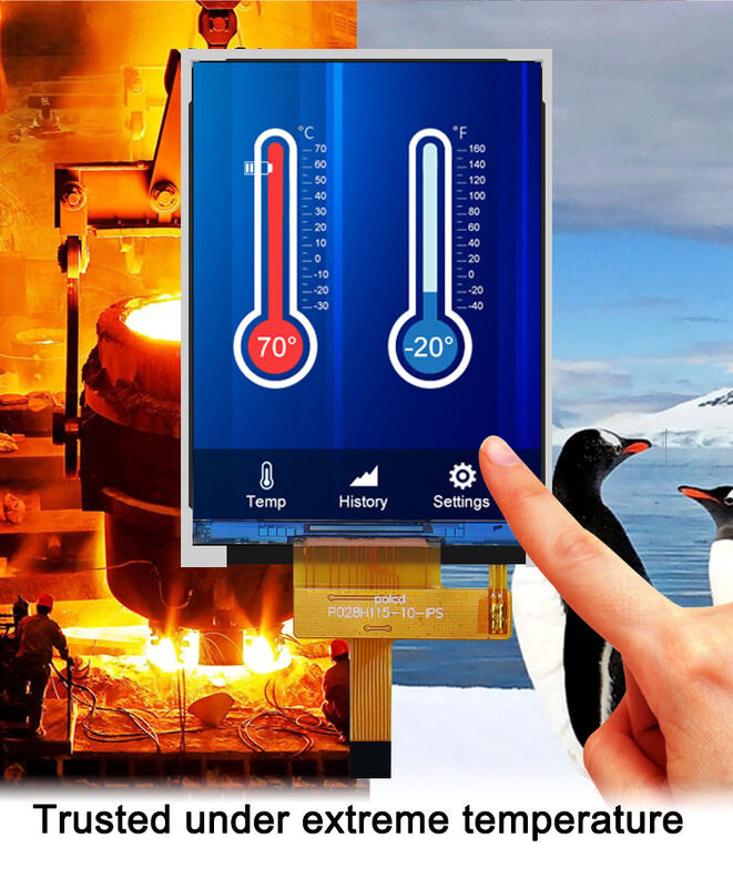 Polcd 2,8' TFT LCD Farbbildschirm 240*320 Auflösung 260 nit IPS LCD-Display