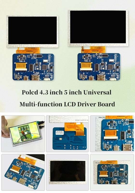 Polcd 4,3 Zoll 5 Zoll Multifunktion HD-MI USB LCD Treiber Board für DIY Monitor Raspberry Pi Anzeige