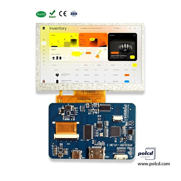 Polcd Industrial Grade 4.3 5-Zoll-LCD-Display-Modul mit 800x480 Auflösung H-DM-I Schnittstellen Treiber-Board
