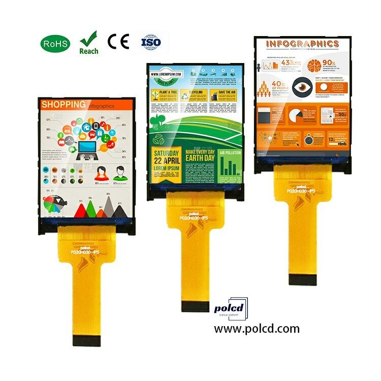 Polcd 2 Zoll 240*320 IPS-Bildschirm Übertragbar ST7789V 300 nit 20 pin MCU Schnittstelle TFT LCD Modul Anzeige