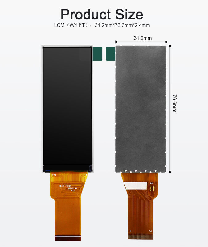 Polcd 3,2' 3,2 Zoll 320x480 vertikaler Typ 350nits RGB SPI-Schnittstelle ST7701S ic TFT-LCD-Display