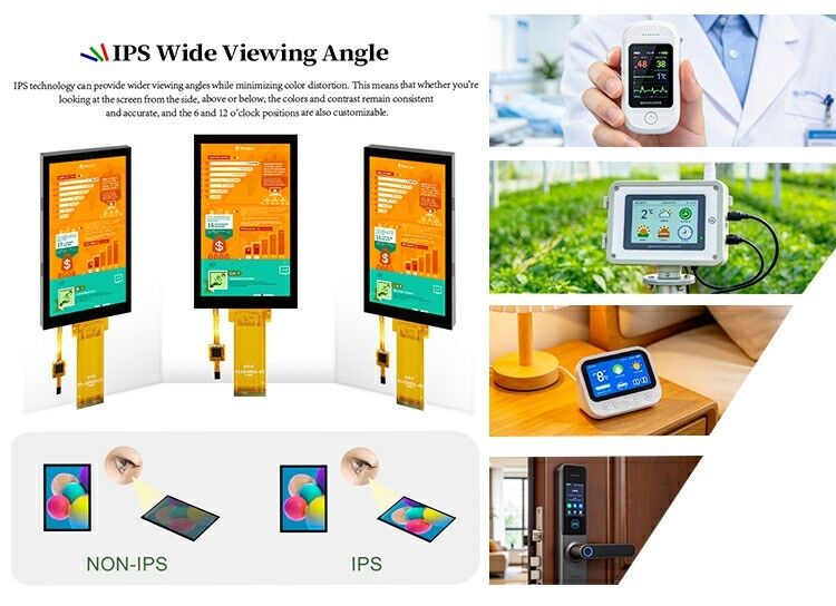 Polcd 4,5 Zoll TFT 480*854 Auflösung Kontrastverhältnis 1200:1 RGB Schnittstelle IPS Touchscreen LCD Module