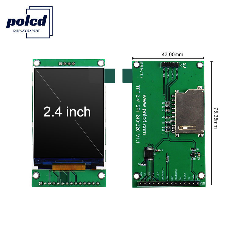 Polcd 18 Pin 260 NIT 2,4 Zoll TFT Display 240X320 Kapazitiver Touchscreen Lcd