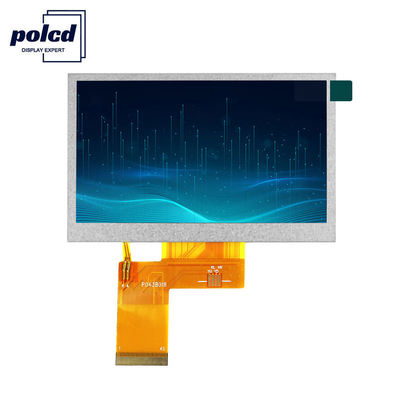 Polcd Brightness 300 4,3-Zoll-TFT-LCD-Display 800 x 480 resistiver TFT-Touchscreen