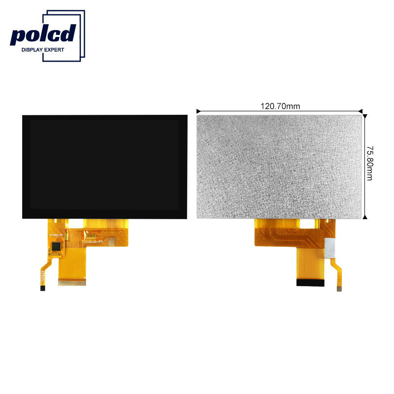 Polcd 300 Nit IPS TFT LCD RGB 24 Bit 5-Zoll-LCD-Bildschirm für PC ISO9001
