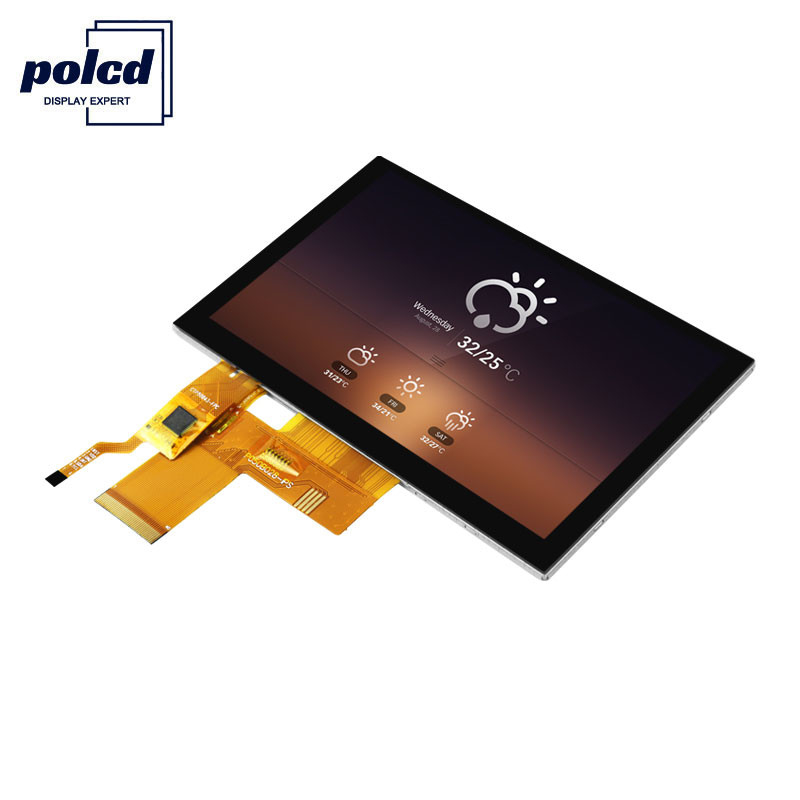 Polcd 300 Nit IPS TFT LCD RGB 24 Bit 5-Zoll-LCD-Bildschirm für PC ISO9001