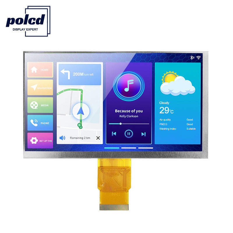 Polcd 300cd/M 7 Zoll 800x480 RGB 24 Bit High Brightness LCD Display Industrial