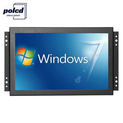 Polcd Industrieller 10-Zoll-Monitor mit kapazitivem Touch, VGA-Computer-LCD-Anzeige, offener Rahmen
