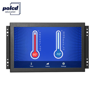 Polcd 10-Zoll-Touch Screen TFT-Monitor, industrieller LCD-Monitor-offener Rahmen HDMI VGA LED