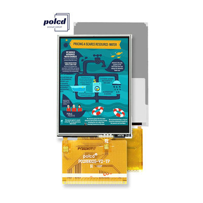 Polcd 2,8-Zoll-TFT-LCD-Touchscreen mit vollem Betrachtungswinkel, sonnenlichtlesbares IPS-Panel